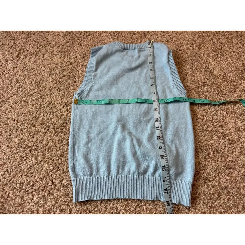 J. Khaki Boys Sweater Vest, Light blue with Anchor, size 6 boys/kids